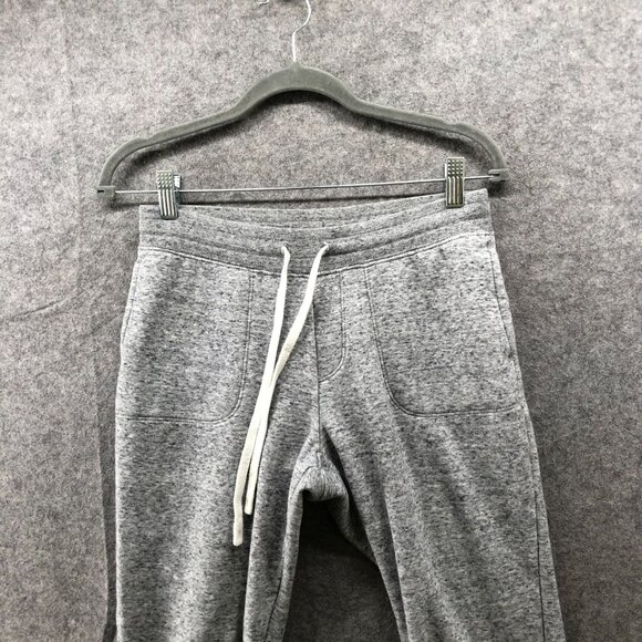 Uniqlo Jogger Sweatpants Womens M Gray Heather Fleece Drawstring Mid Rise - Picture 3 of 8